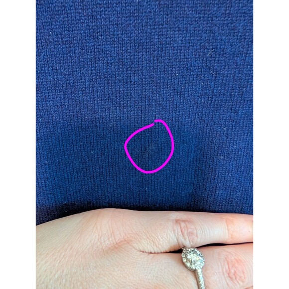 Lands' End 100% Cashmere Short Sleeve Sweater Women's Medium Purple Minimalist - Picture 4 of 9